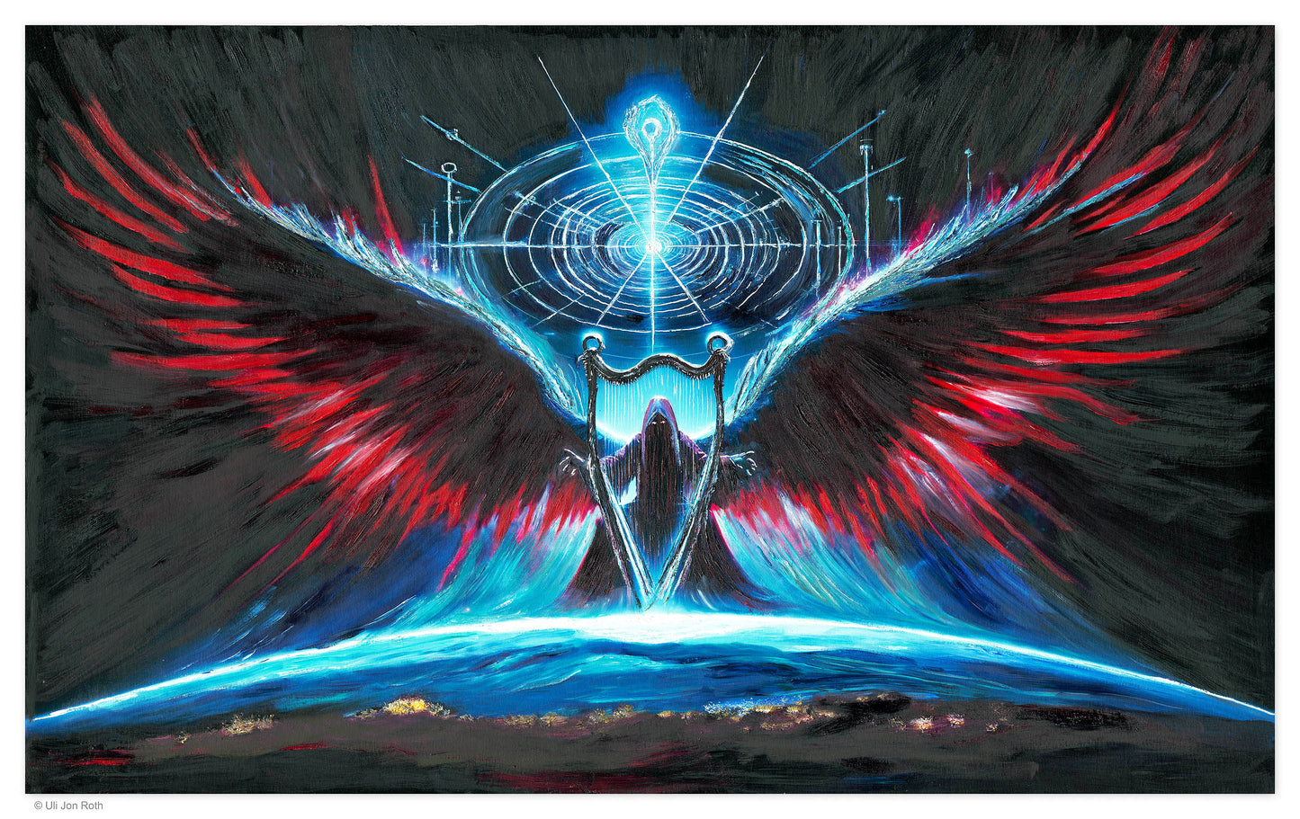 "AZRAEL’S HAARP" by Uli Jon Roth 2025 - fine Art print on canvas