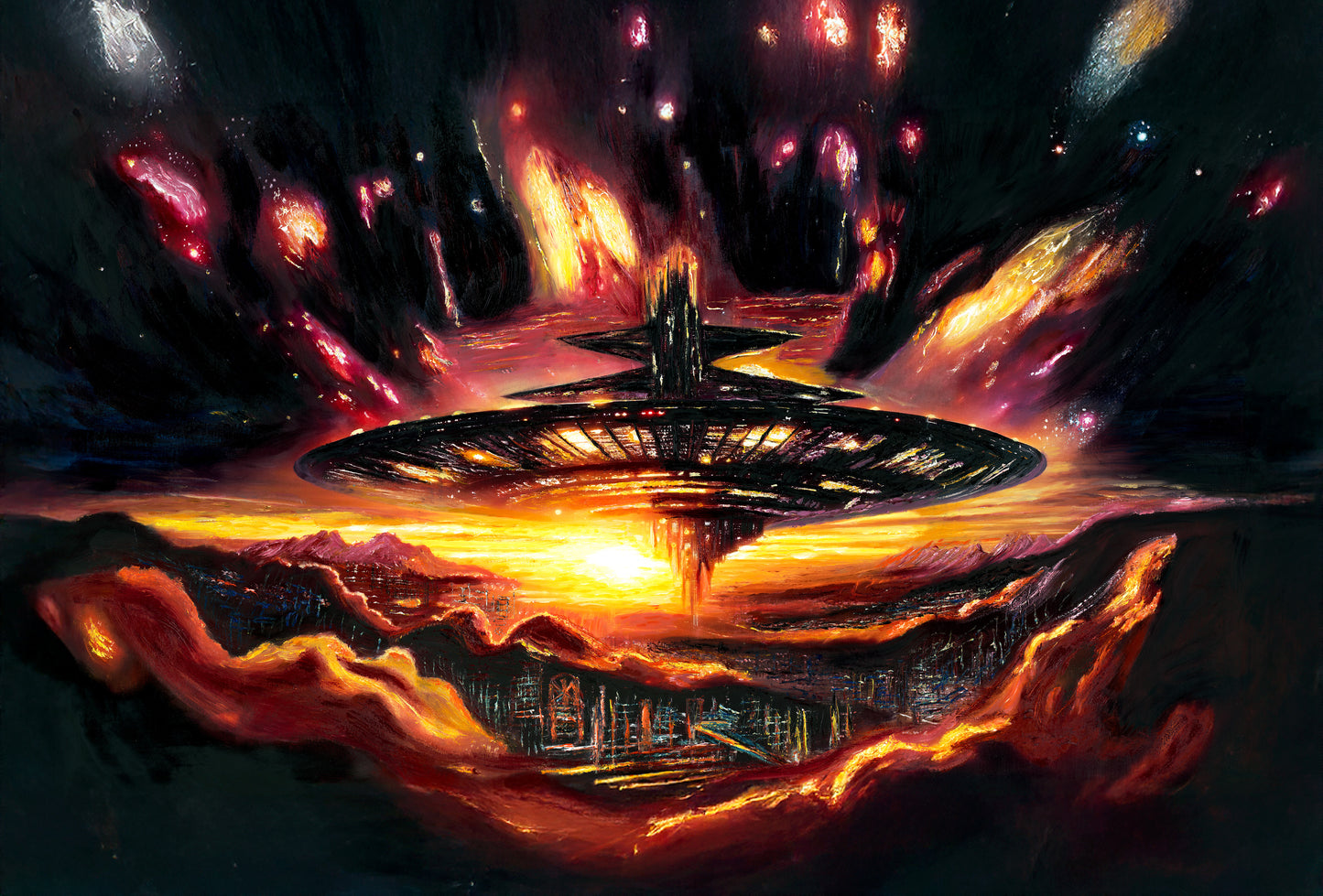 Starships of Dawn - by Uli Jon Roth 2025 - Fine Art Print on canvas