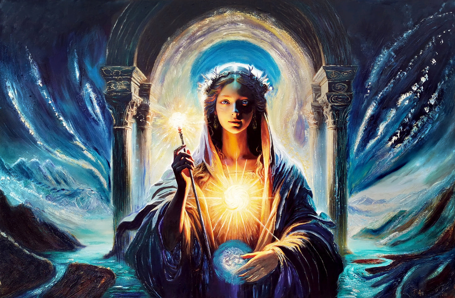 "SOPHIA TRANSCENDATA" by Uli Jon Roth 2025 - fine Art print on canvas