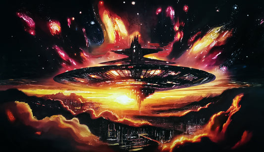 "STARSHIPS OF DAWN" by Uli Jon Roth 2024 - fine Art print on canvas