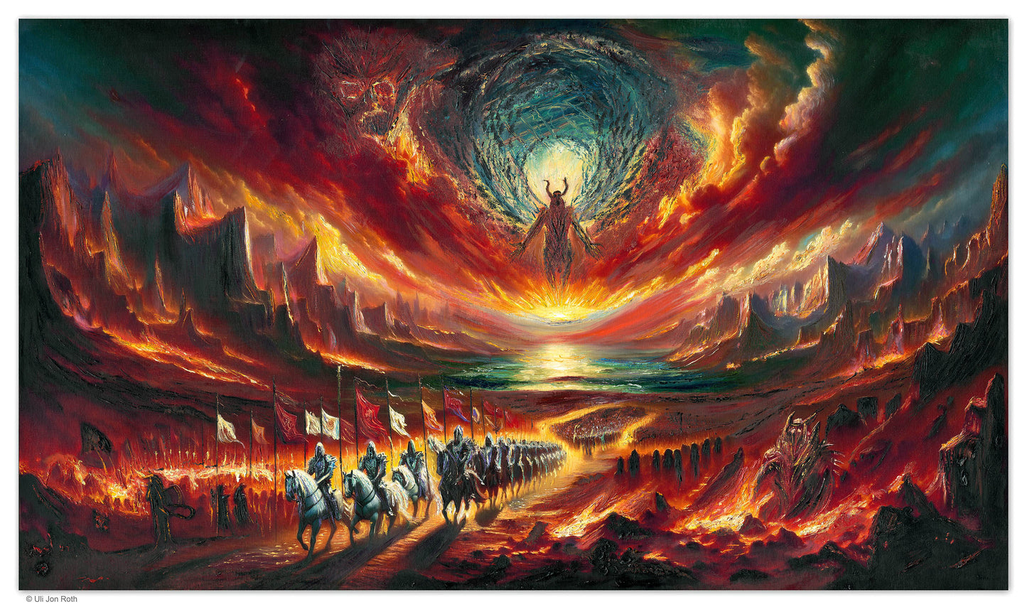 "THE ROAD TO ARMAGEDDON" by Uli Jon Roth - fine Art print on canvas